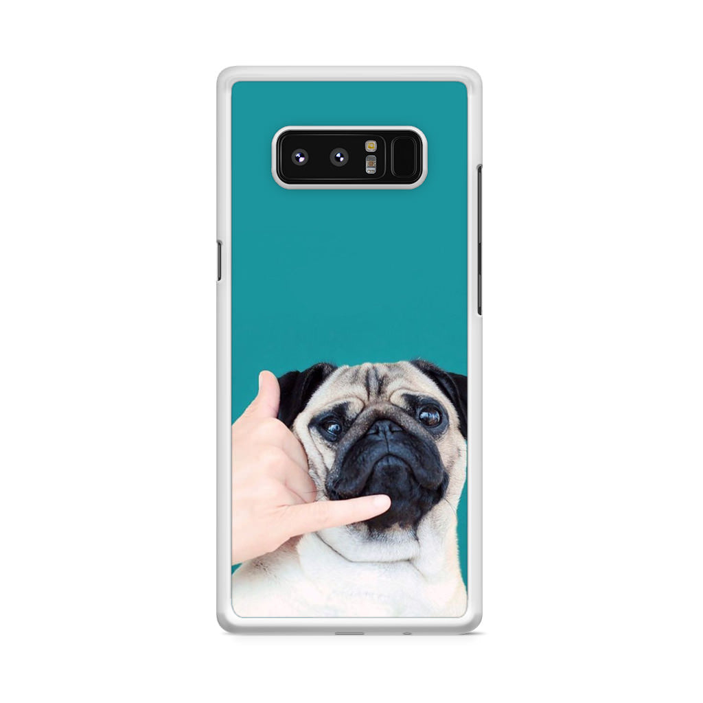 Pug is on the Phone Galaxy Note 8 Case