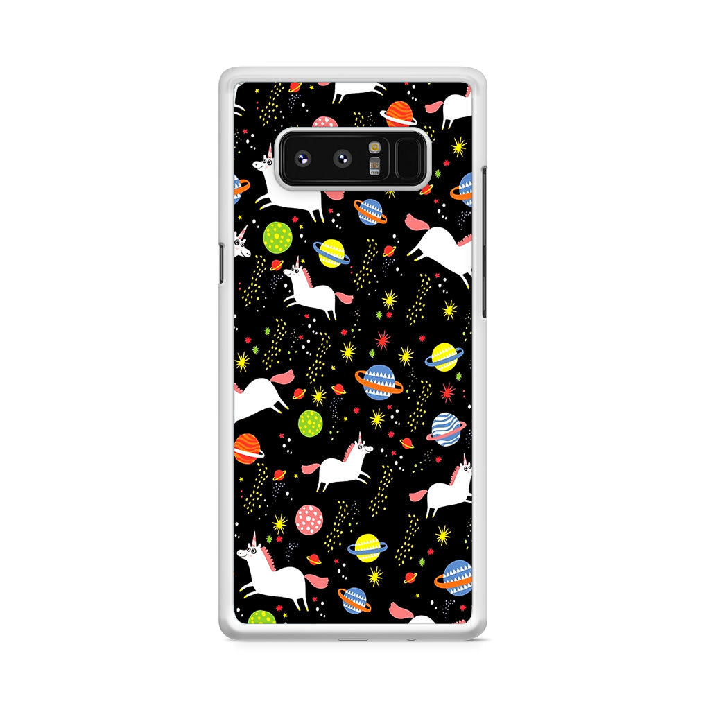 Space Unicorn Pattern Galaxy Note 8 Case