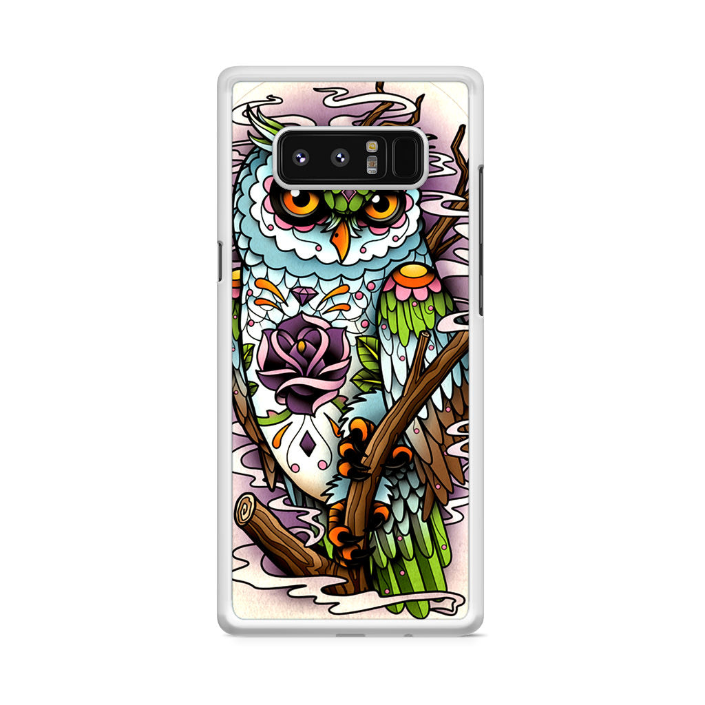 Sugar Skull Owl Tattoo Galaxy Note 8 Case