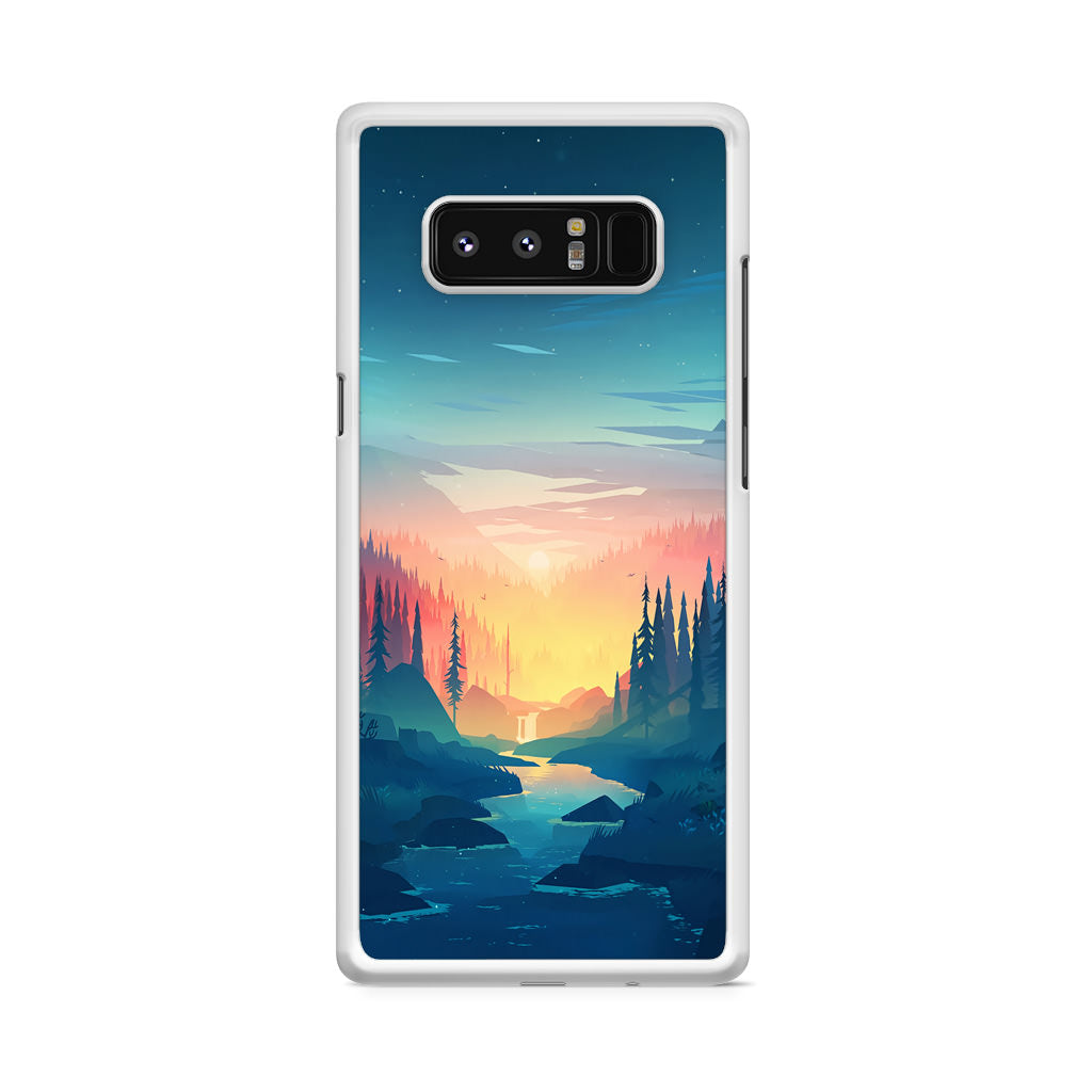 Sunset at The River Galaxy Note 8 Case