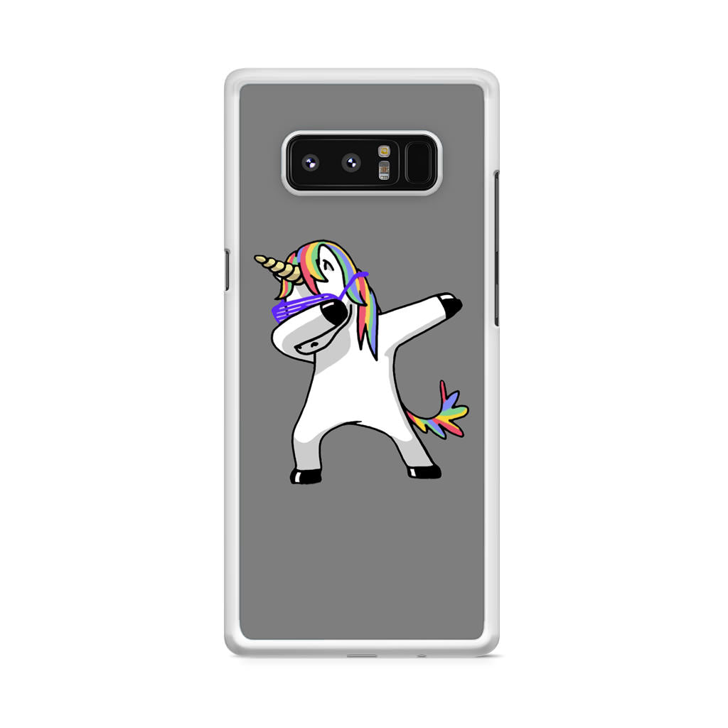 Unicorn Dabbing Grey Galaxy Note 8 Case