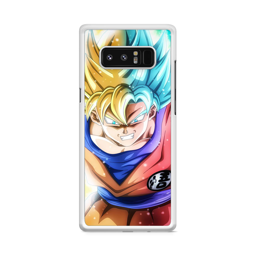 Goku SSJ 1 to SSJ Blue Galaxy Note 8 Case