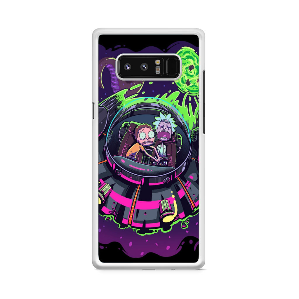 Rick And Morty Spaceship Galaxy Note 8 Case