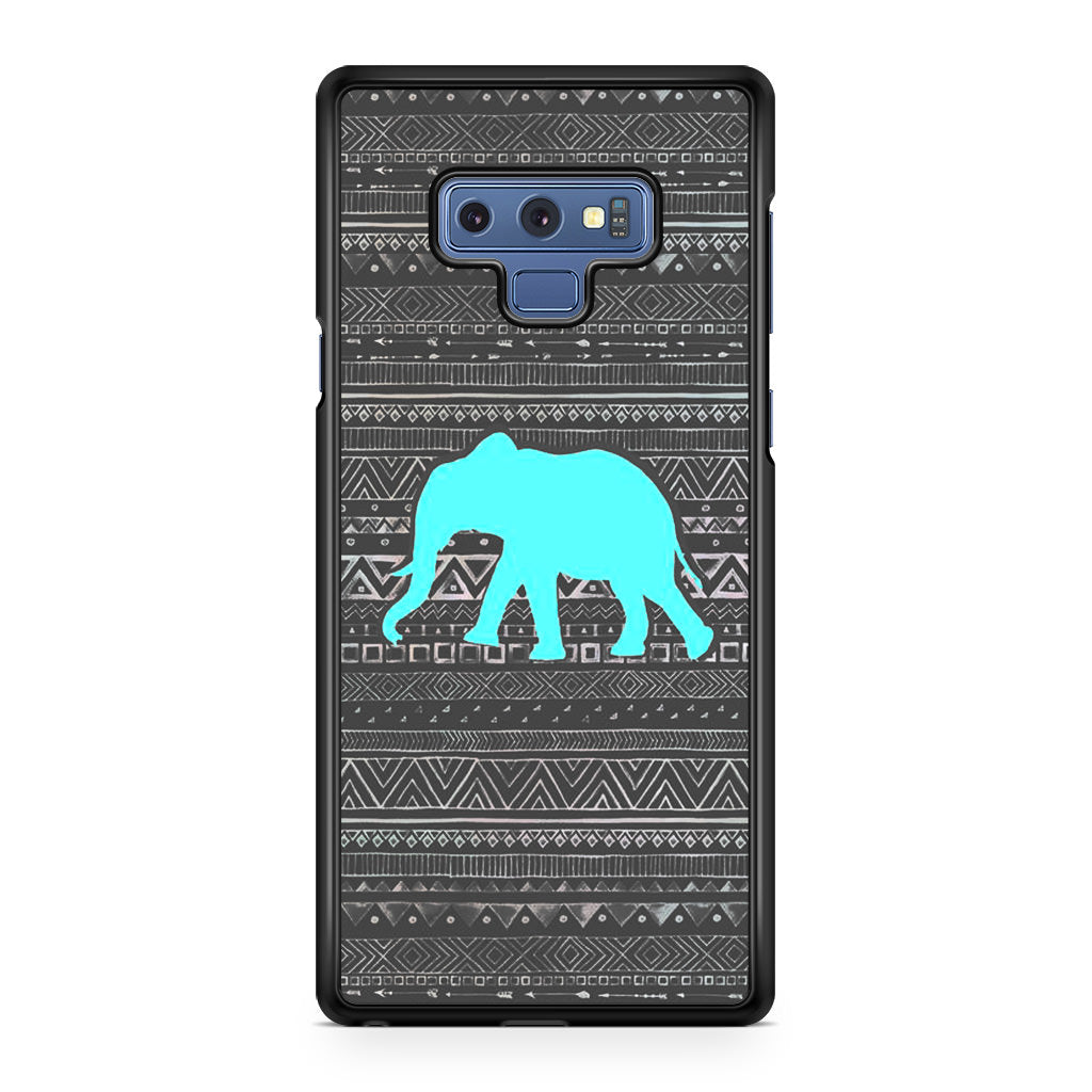 Aztec Elephant Turquoise Galaxy Note 9 Case