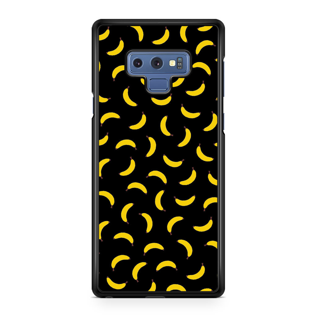 Bananas Fruit Pattern Black Galaxy Note 9 Case