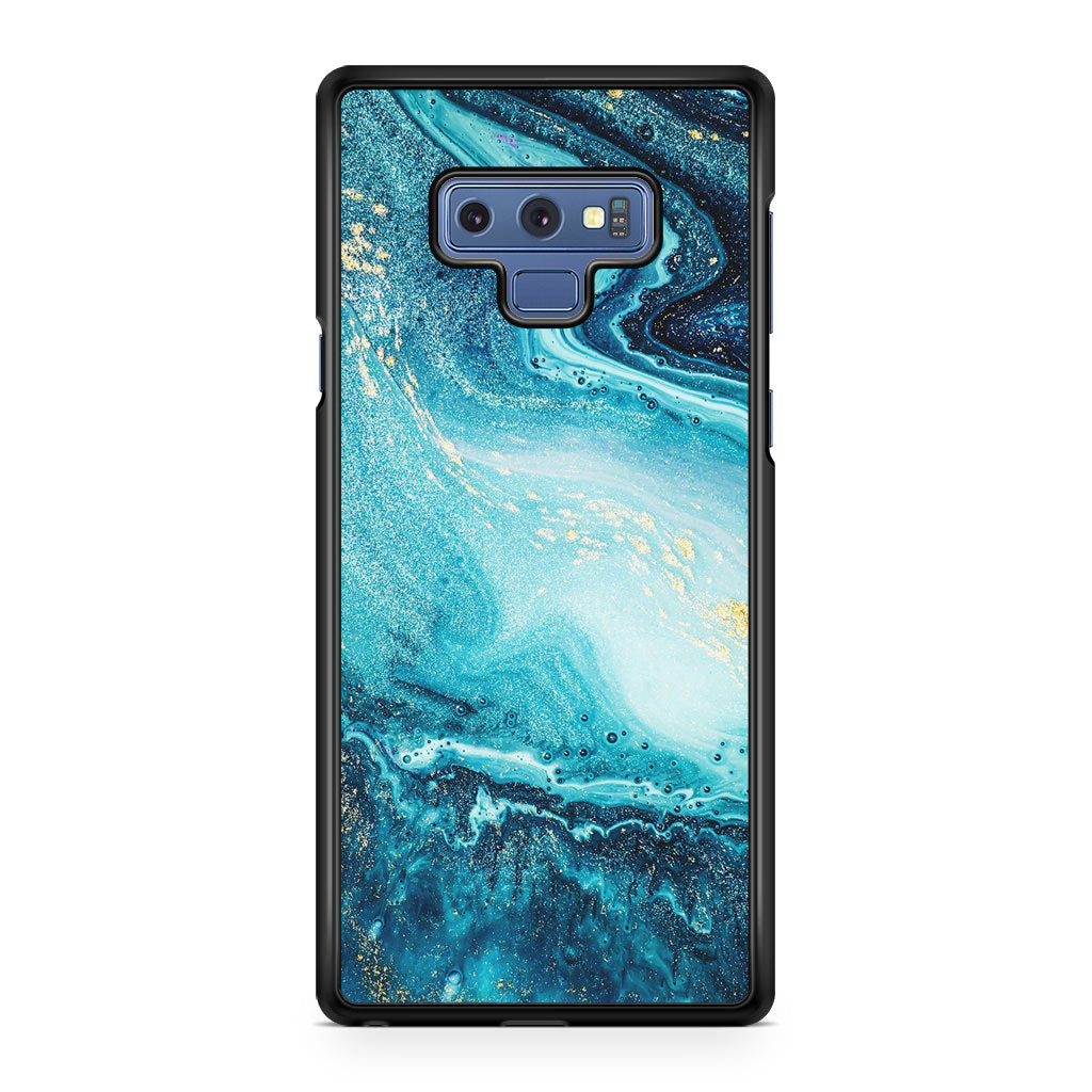 Blue Water Glitter Galaxy Note 9 Case