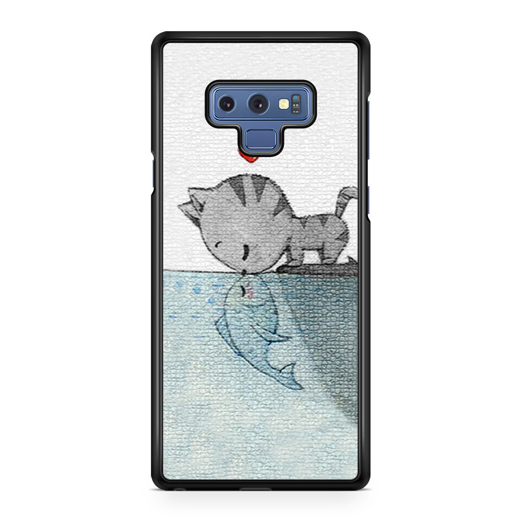 Cat Fish Kisses Galaxy Note 9 Case