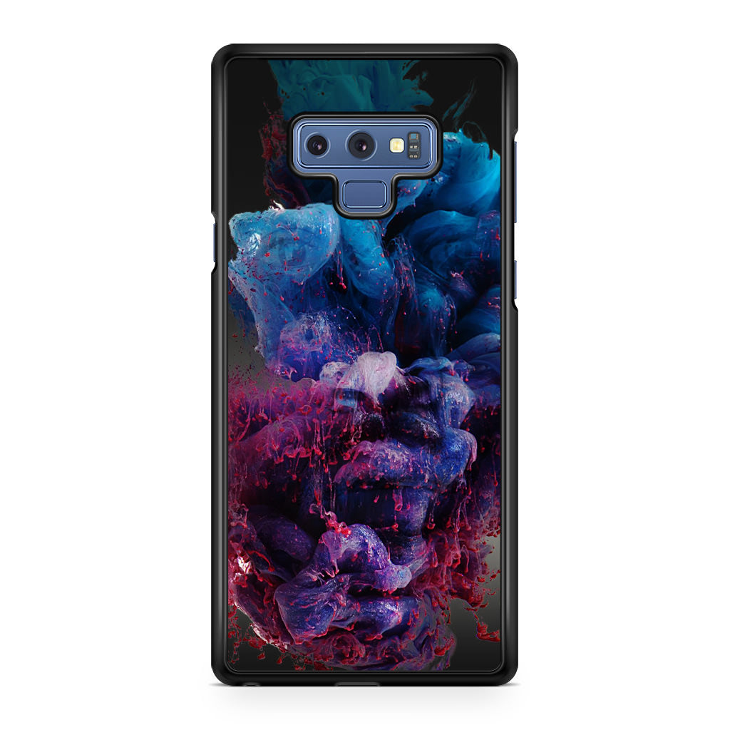 Colorful Dust Art on Black Galaxy Note 9 Case