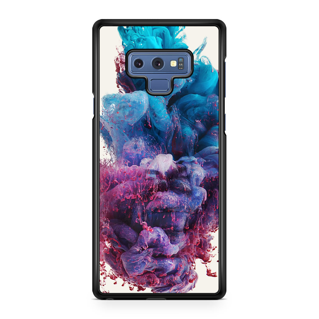 Colorful Dust Art on White Galaxy Note 9 Case