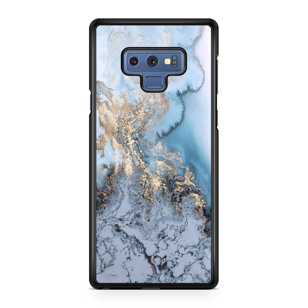 Golden Azure Marble Galaxy Note 9 Case