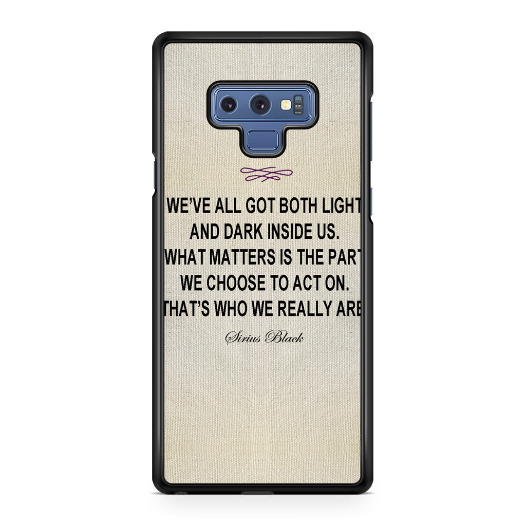 Sirius Black Quote Galaxy Note 9 Case