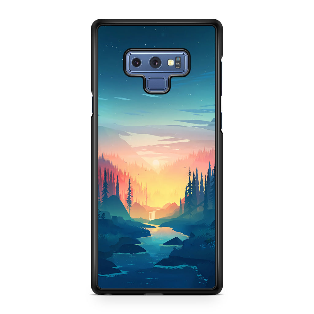 Sunset at The River Galaxy Note 9 Case