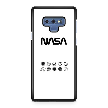 NASA Minimalist White Galaxy Note 9 Case