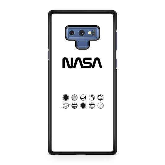 NASA Minimalist White Galaxy Note 9 Case