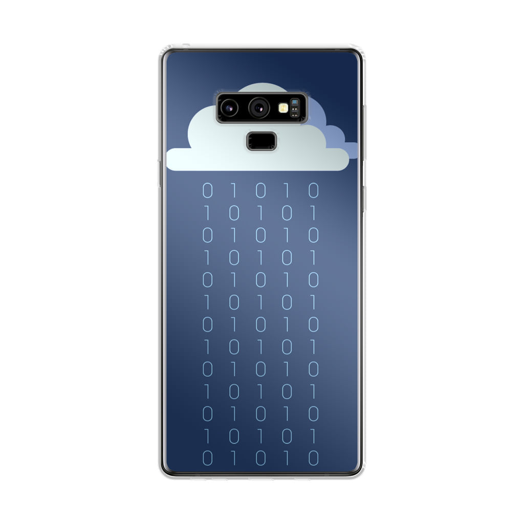 Abstract Binary Minimalist Galaxy Note 9 Case