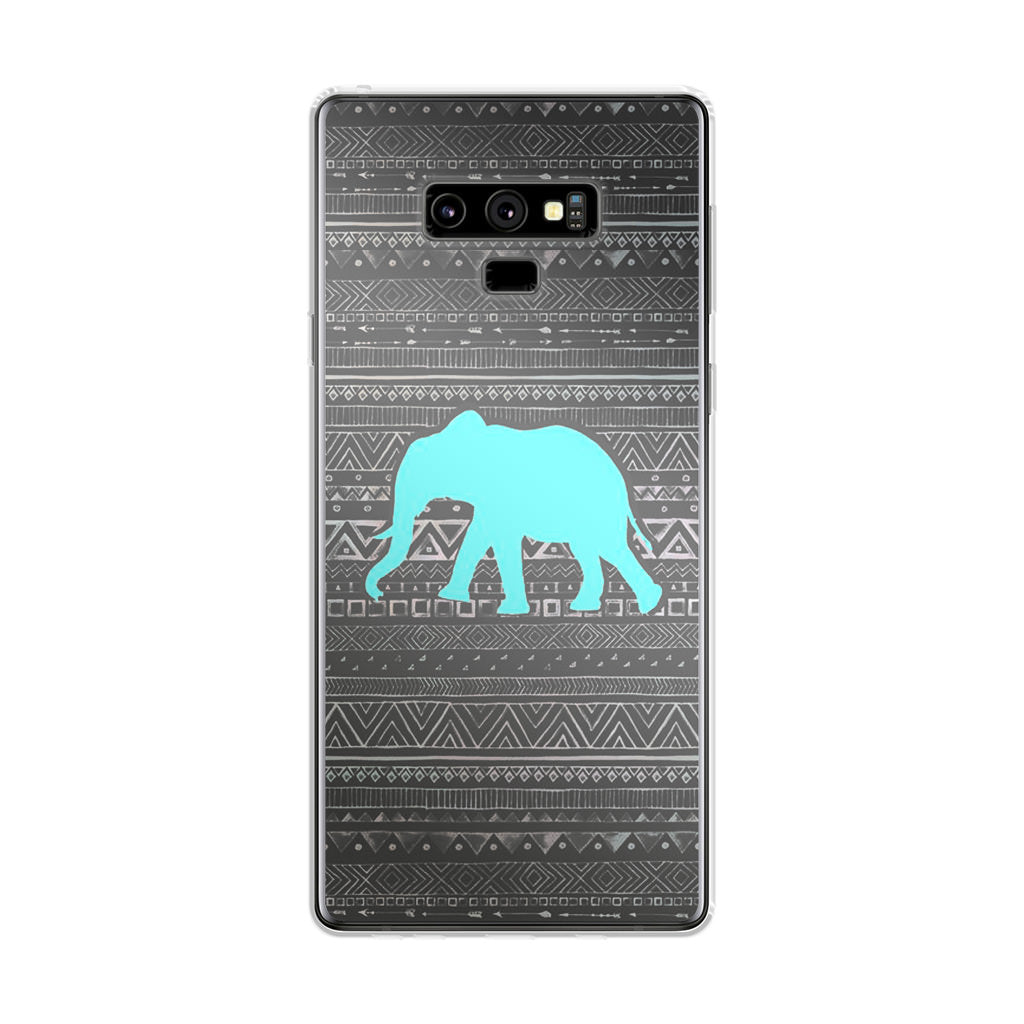 Aztec Elephant Turquoise Galaxy Note 9 Case