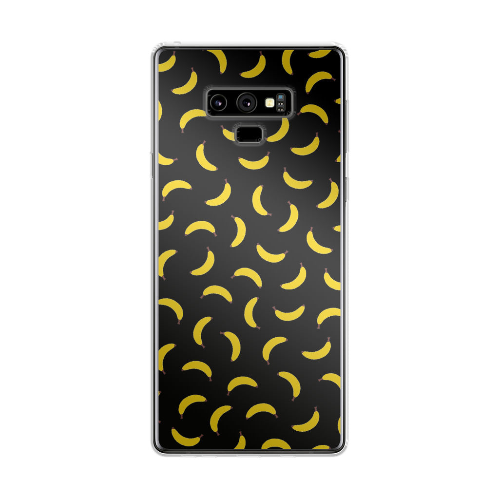 Bananas Fruit Pattern Black Galaxy Note 9 Case