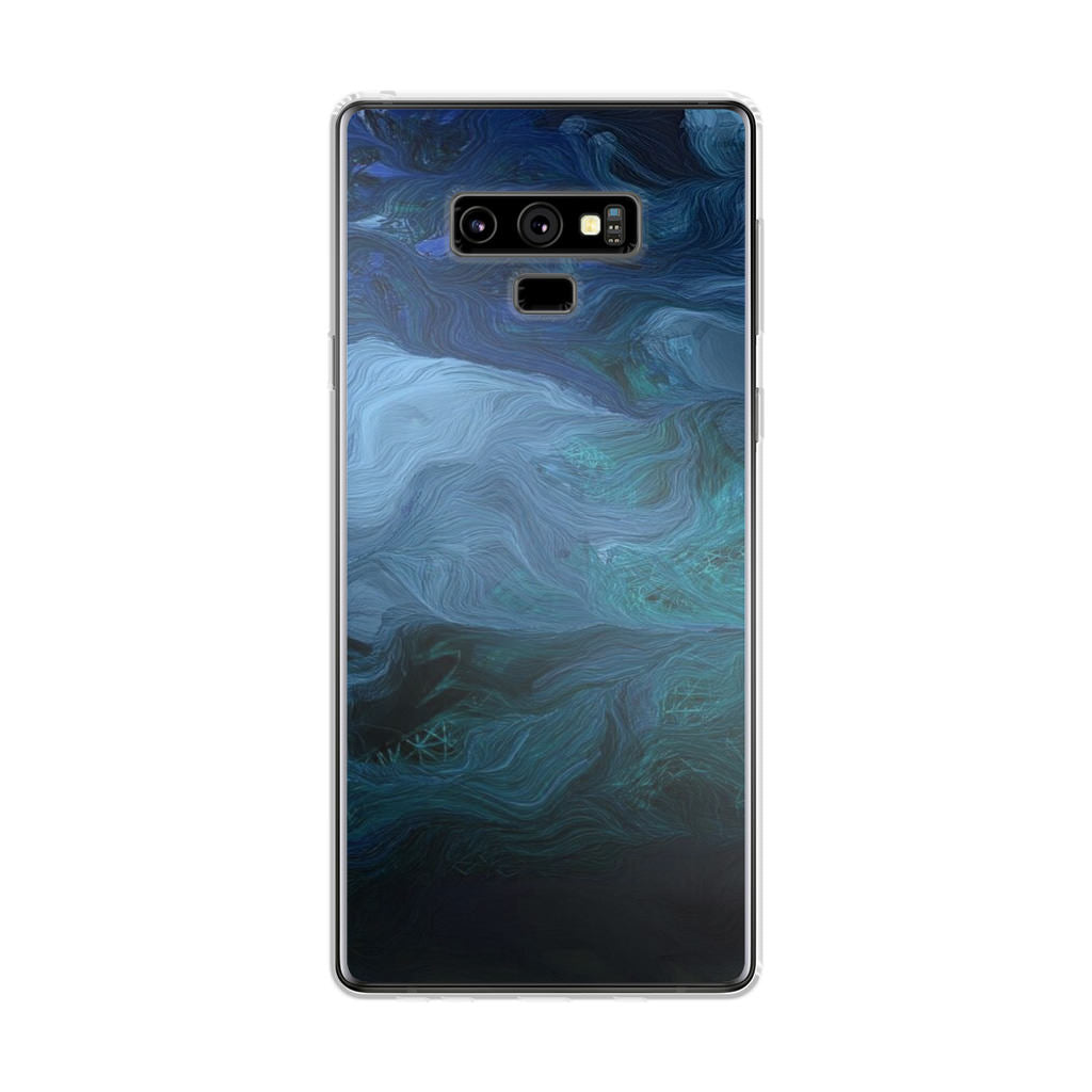 Blue Abstract Art Galaxy Note 9 Case