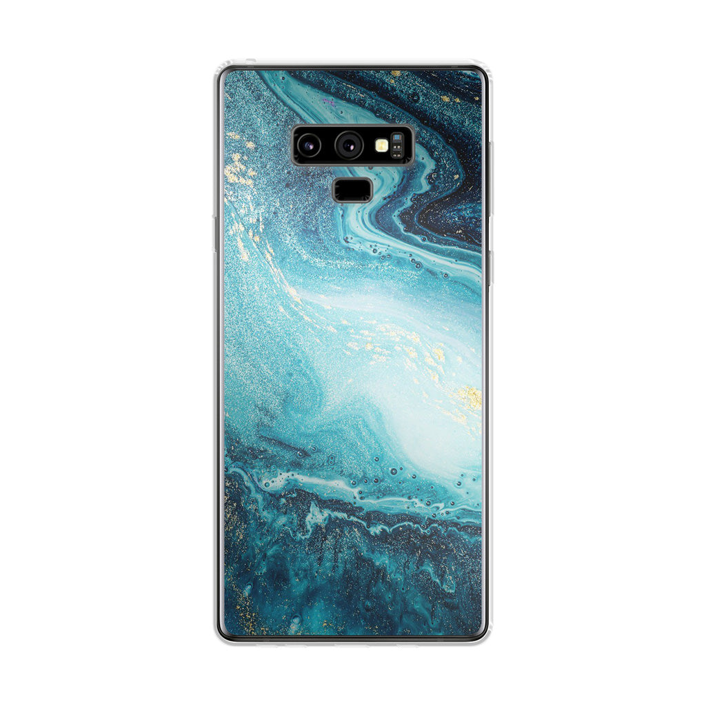 Blue Water Glitter Galaxy Note 9 Case