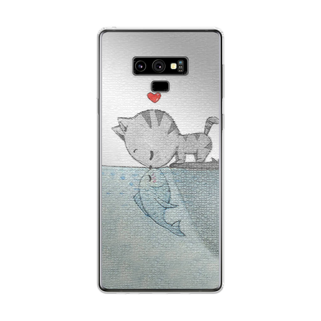 Cat Fish Kisses Galaxy Note 9 Case