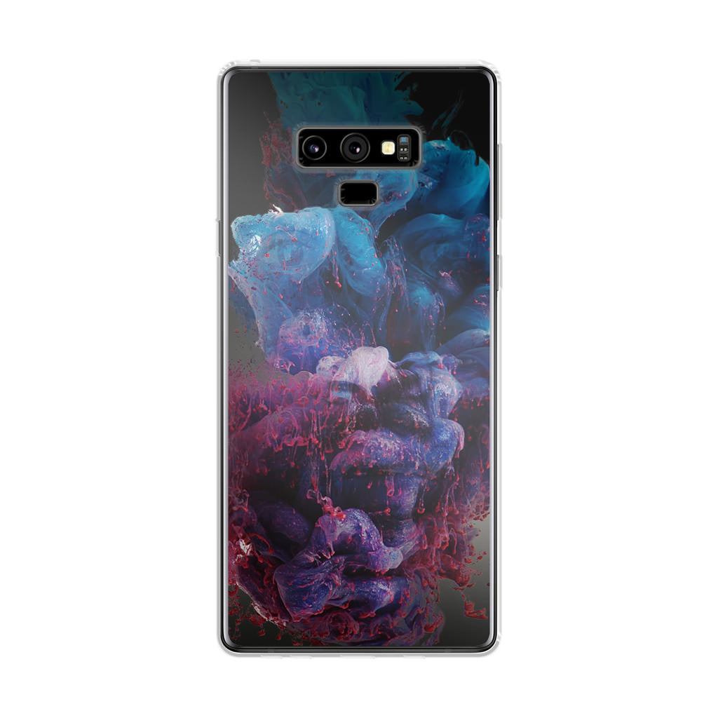 Colorful Dust Art on Black Galaxy Note 9 Case