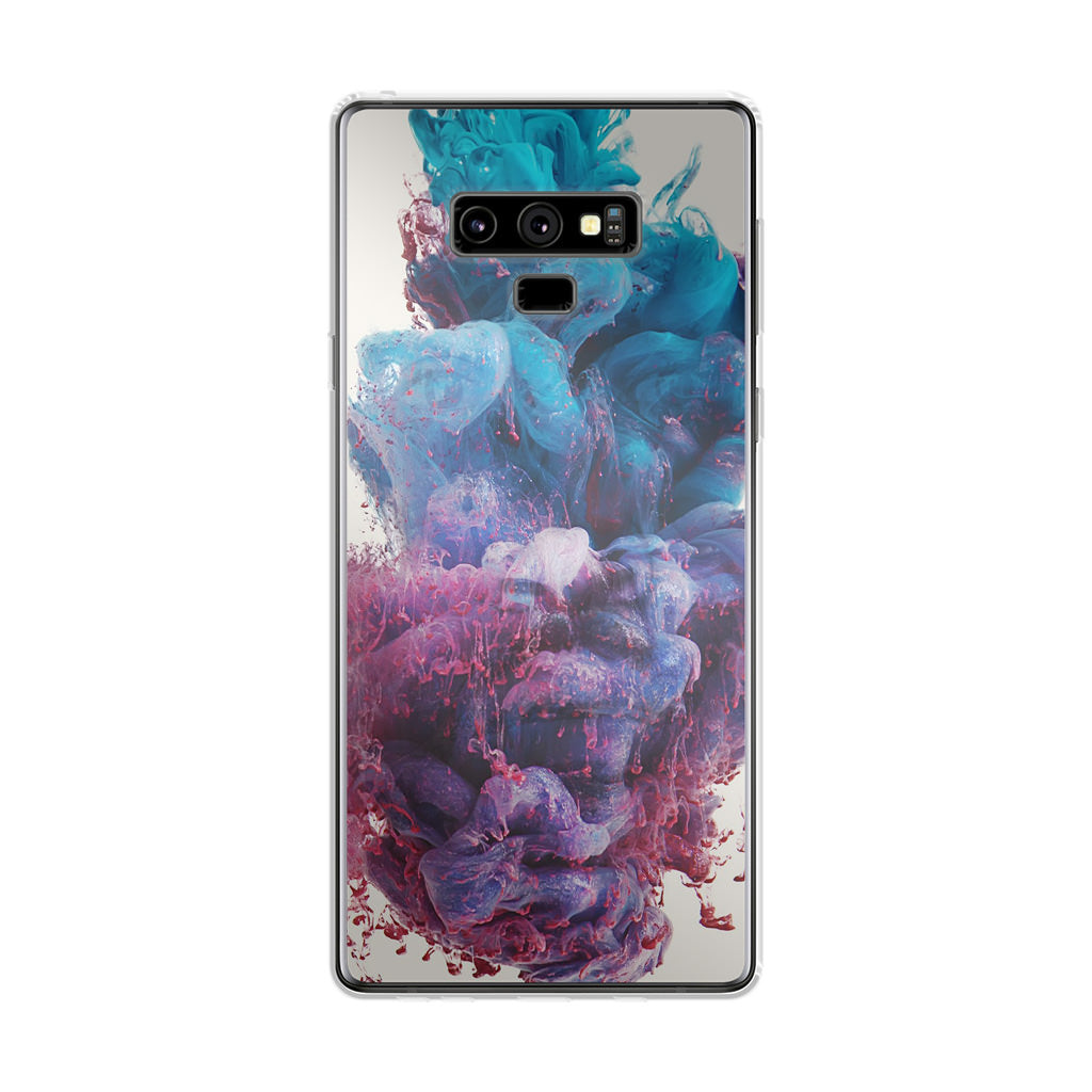 Colorful Dust Art on White Galaxy Note 9 Case