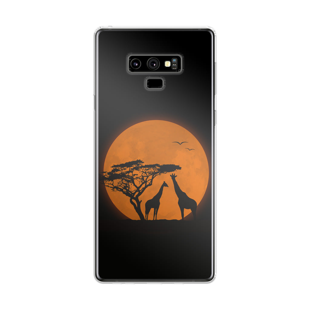 Giraffes Silhouette Galaxy Note 9 Case