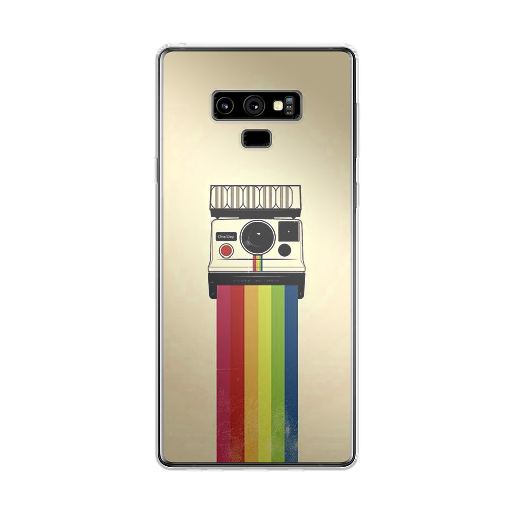 Polaroid Camera Colorful Rainbow Galaxy Note 9 Case