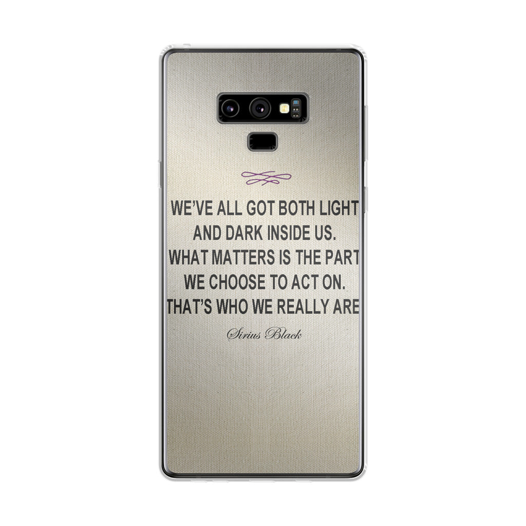 Sirius Black Quote Galaxy Note 9 Case