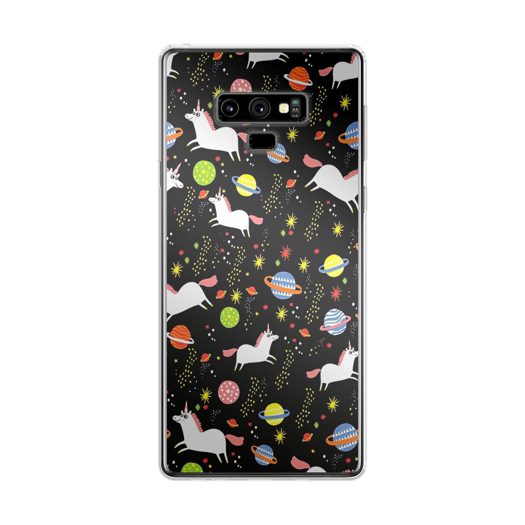 Space Unicorn Pattern Galaxy Note 9 Case