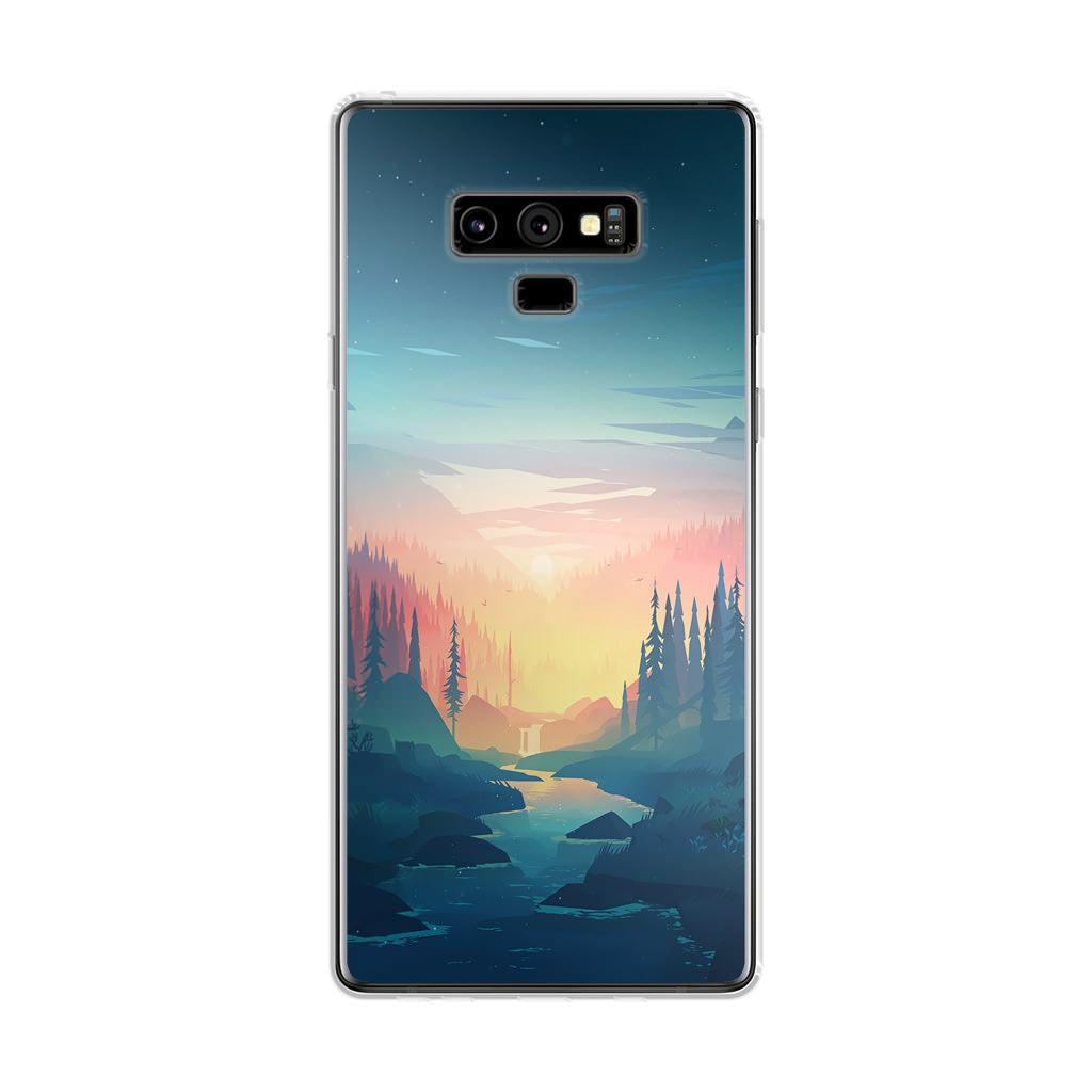 Sunset at The River Galaxy Note 9 Case