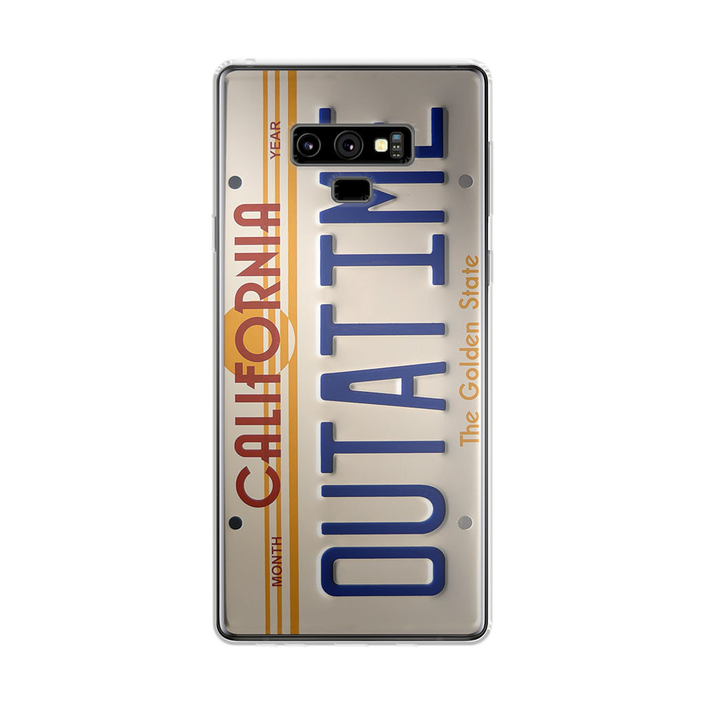 Back to the Future License Plate Outatime Galaxy Note 9 Case