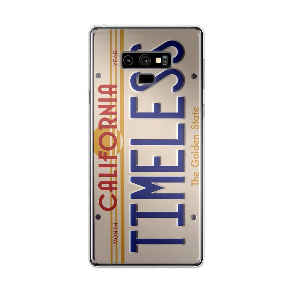 Back to the Future License Plate Timeless Galaxy Note 9 Case