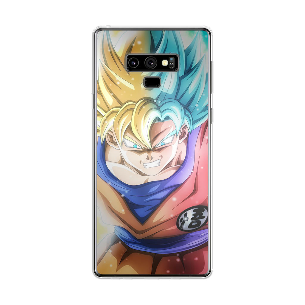 Goku SSJ 1 to SSJ Blue Galaxy Note 9 Case