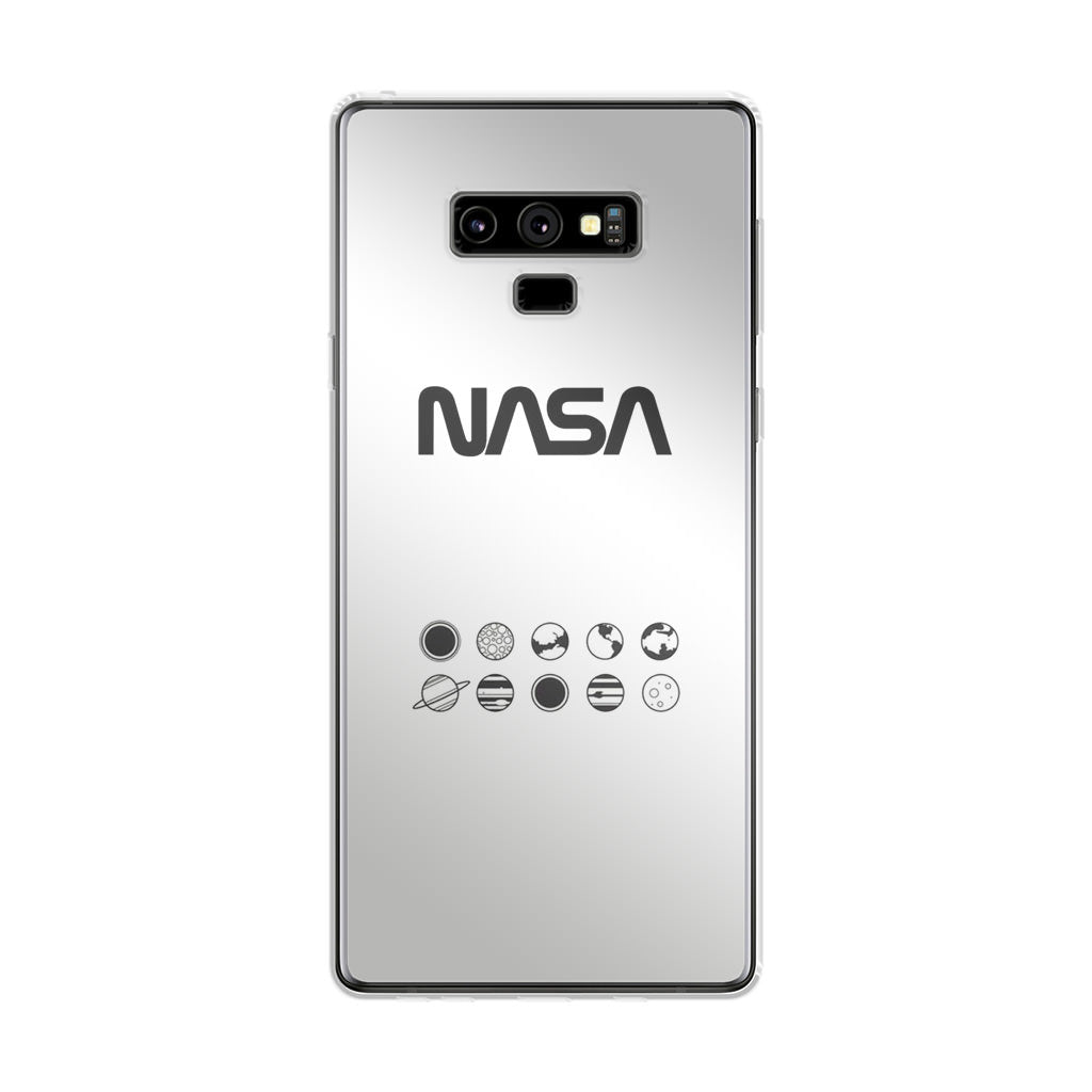 NASA Minimalist White Galaxy Note 9 Case