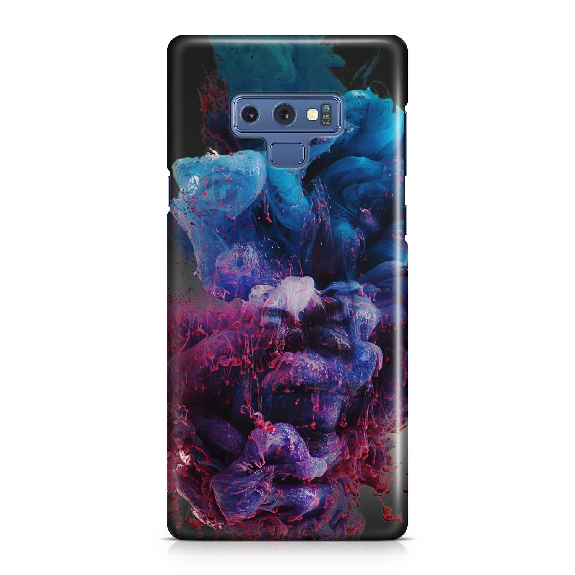 Colorful Dust Art on Black Galaxy Note 9 Case