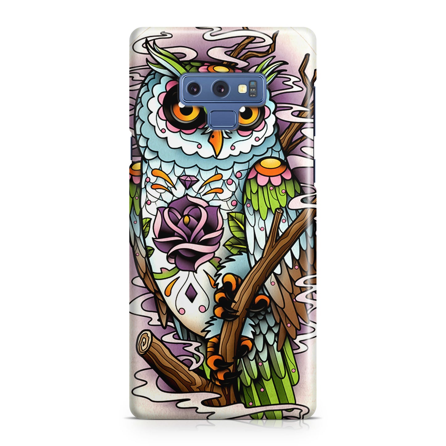 Sugar Skull Owl Tattoo Galaxy Note 9 Case