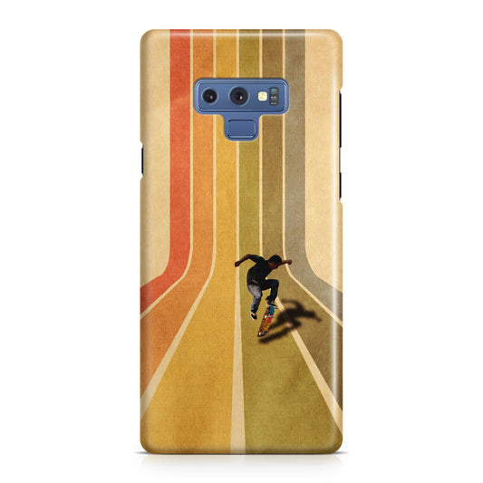 Vintage Skateboard On Colorful Stipe Runway Galaxy Note 9 Case