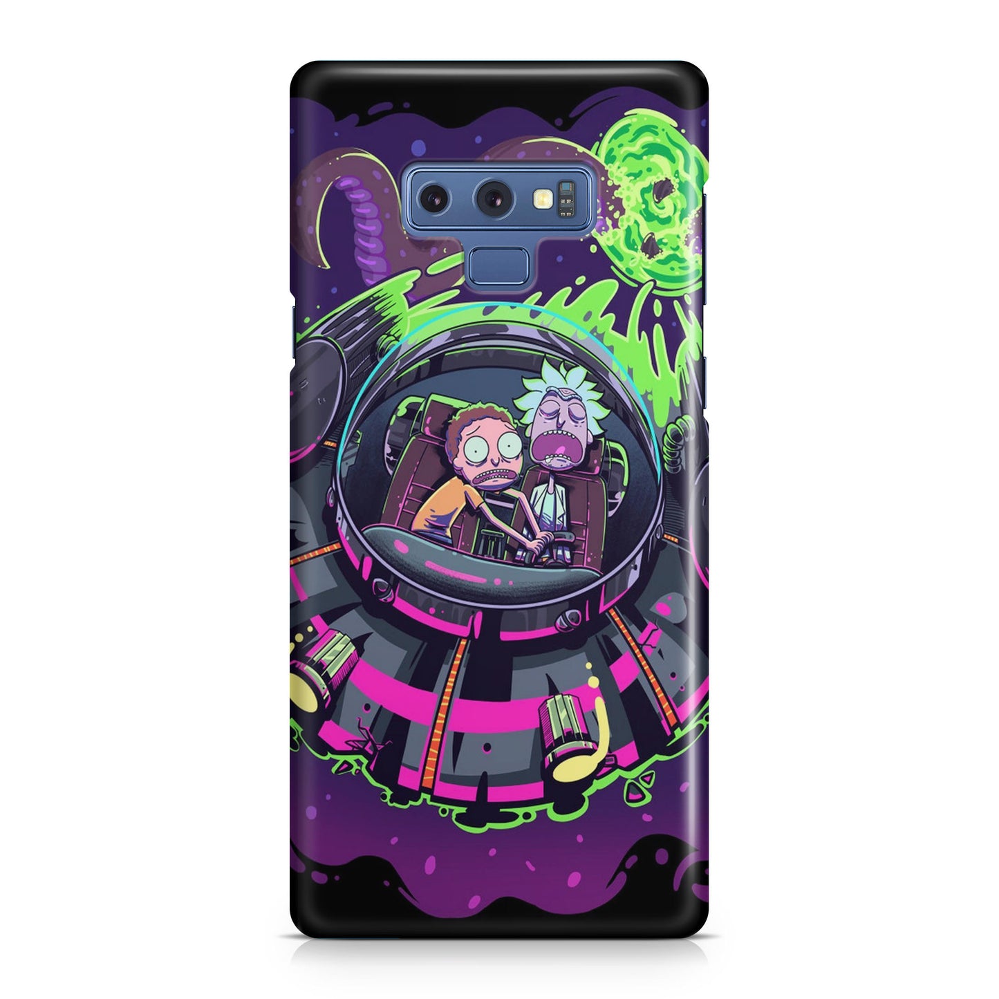 Rick And Morty Spaceship Galaxy Note 9 Case