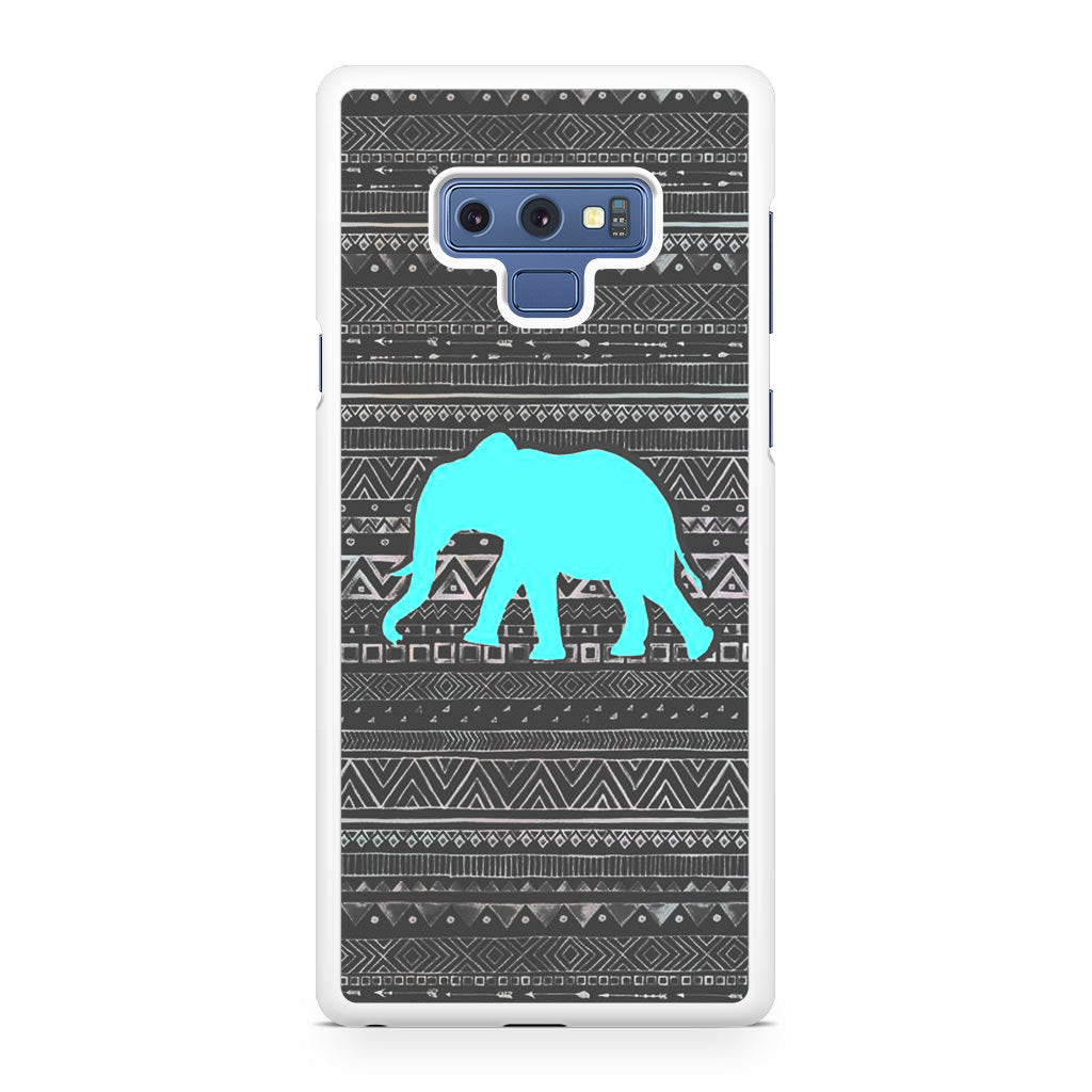 Aztec Elephant Turquoise Galaxy Note 9 Case