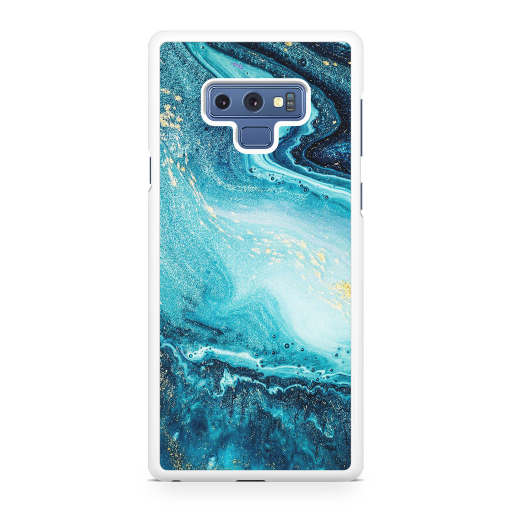 Blue Water Glitter Galaxy Note 9 Case