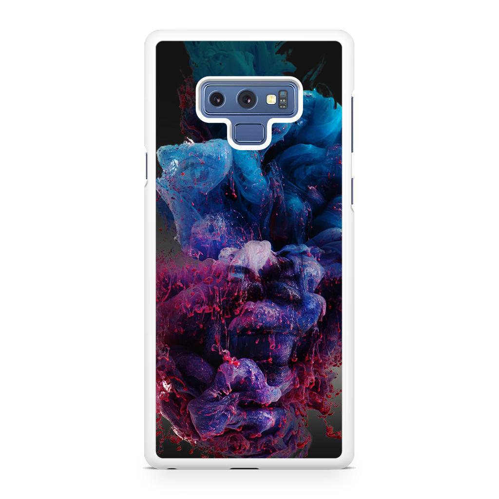 Colorful Dust Art on Black Galaxy Note 9 Case