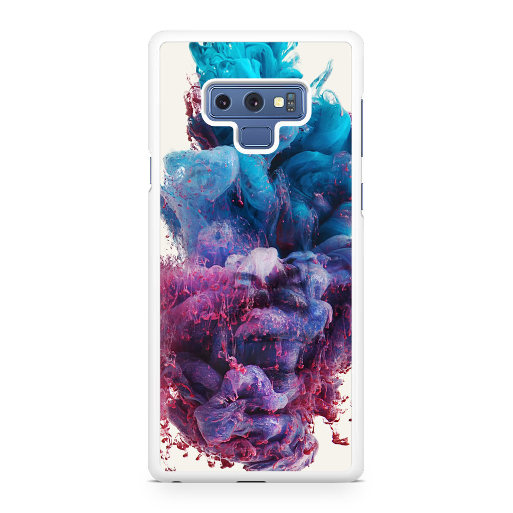 Colorful Dust Art on White Galaxy Note 9 Case