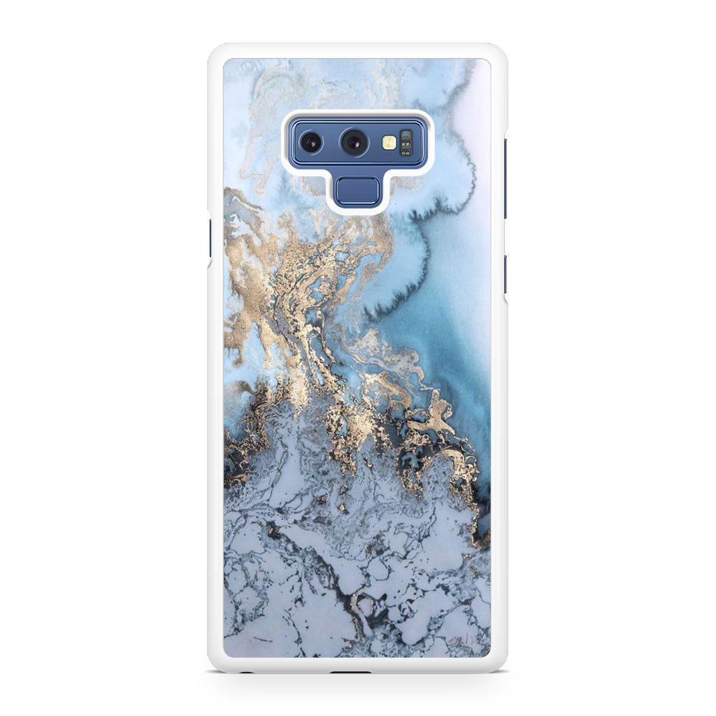 Golden Azure Marble Galaxy Note 9 Case