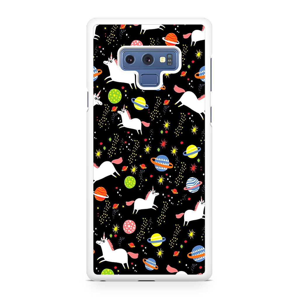 Space Unicorn Pattern Galaxy Note 9 Case