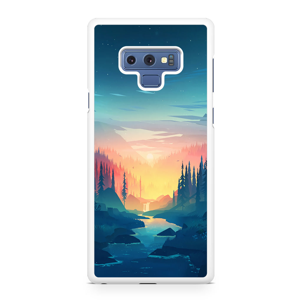 Sunset at The River Galaxy Note 9 Case