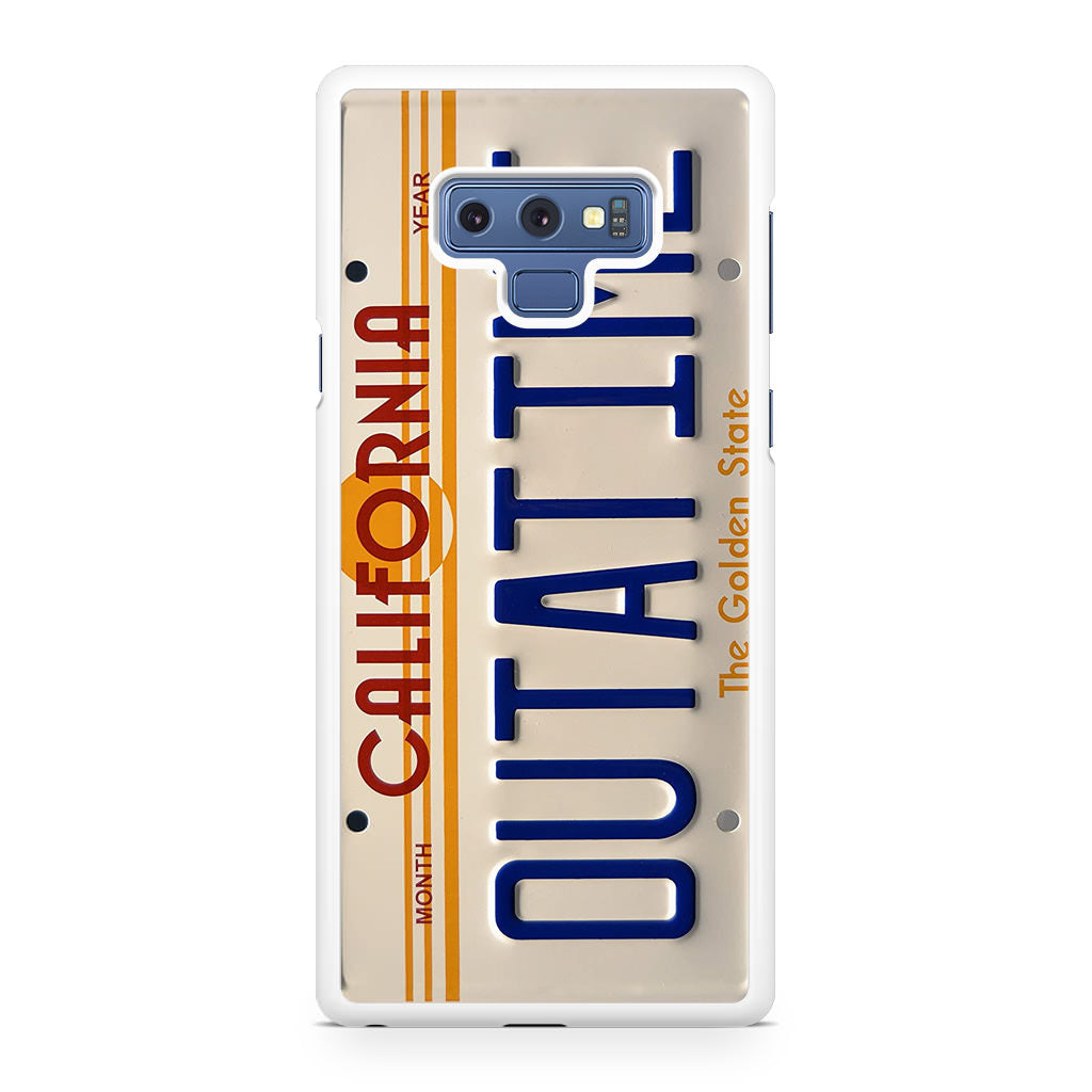 Back to the Future License Plate Outatime Galaxy Note 9 Case