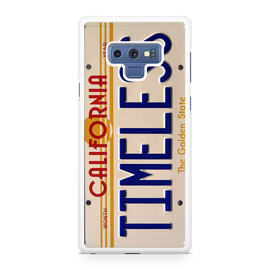 Back to the Future License Plate Timeless Galaxy Note 9 Case