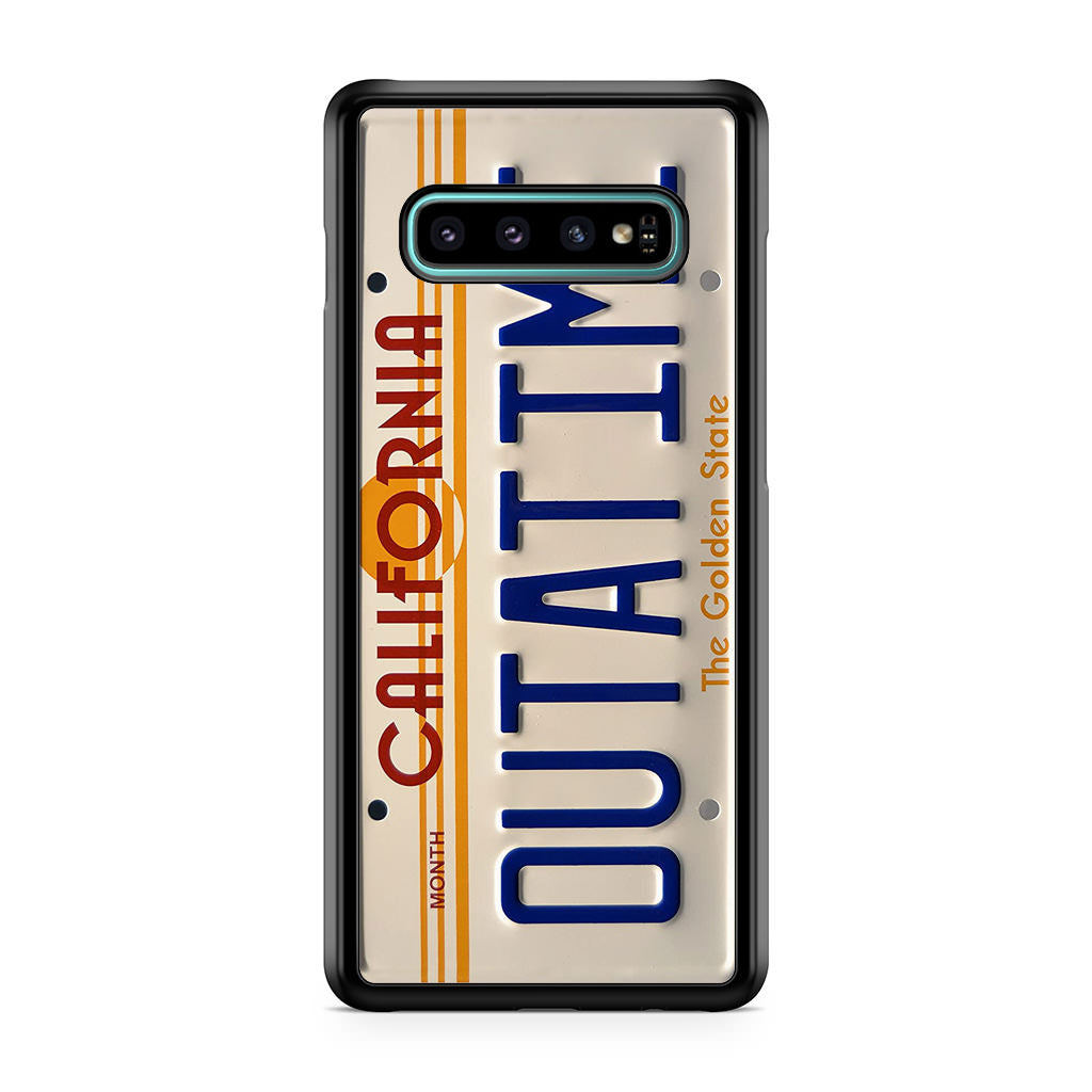 Back to the Future License Plate Outatime Galaxy S10 Plus Case