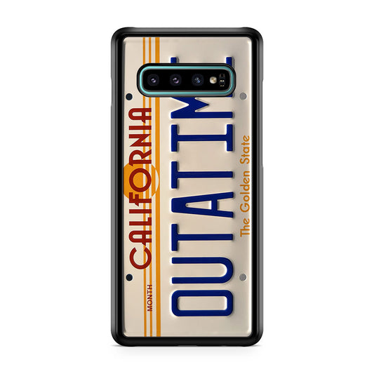 Back to the Future License Plate Outatime Galaxy S10 Case